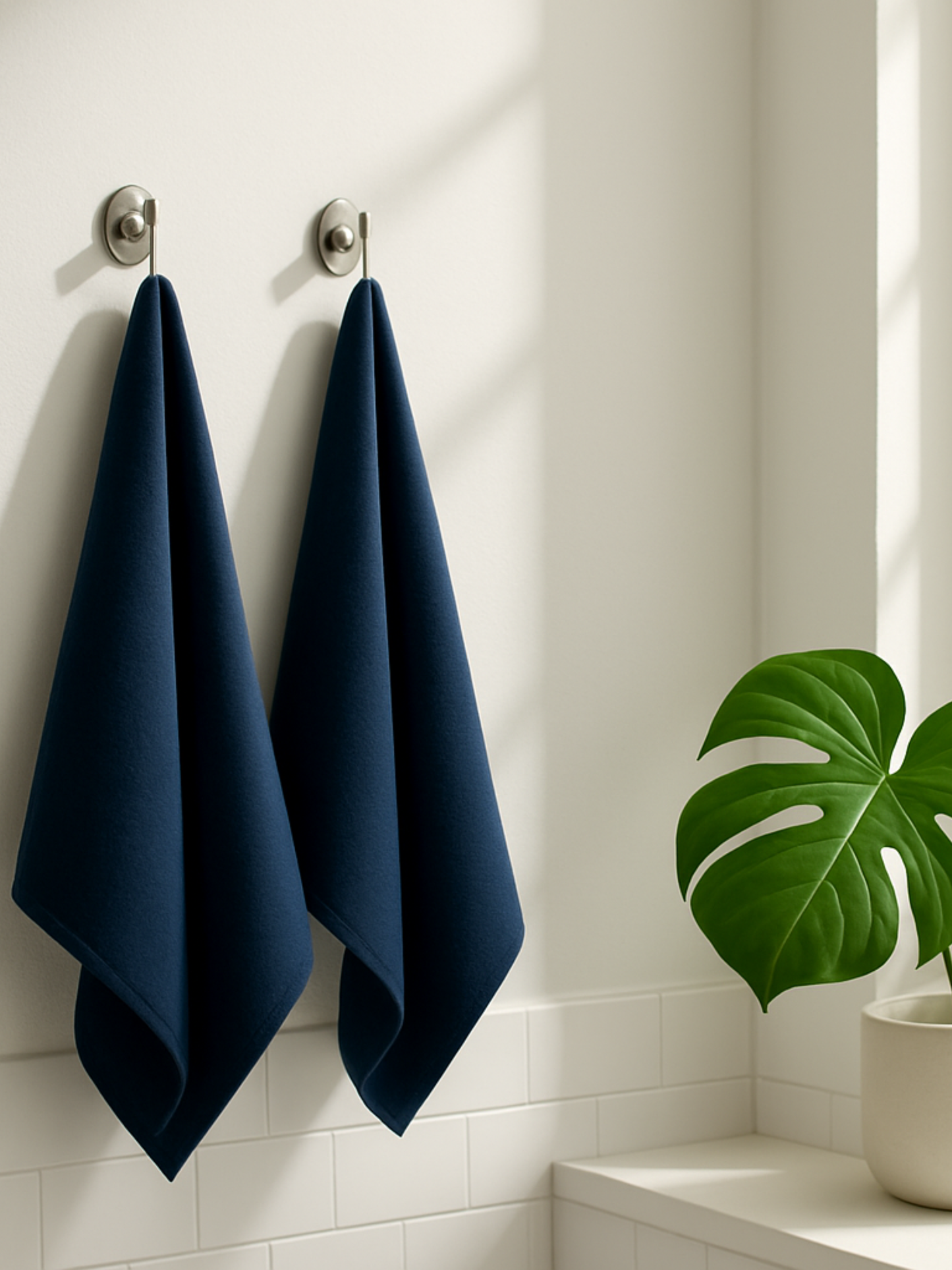 Microfiber Gym Towels, Navy Blue, 15.3 x 29.5 Inches, 3 Pack, Quick Drying, Super Soft and Absorbent, for Workout, Yoga, Gym Bag, Travel