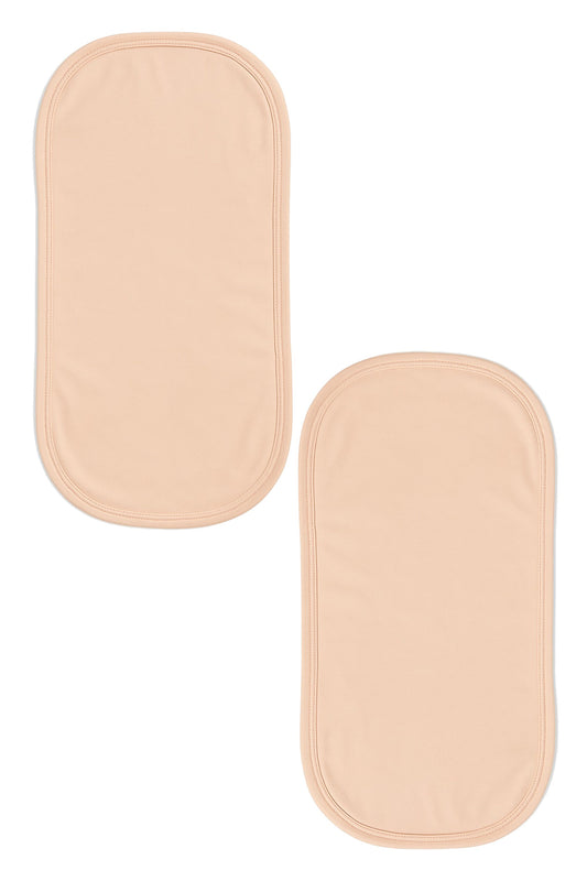 Eve Embrace Baby Burp Cloths - 2 Pack 100% Pima Cotton Absorbent Milk Spit Up Rags - Burping Cloths for Newborn, Girls Boys, Solid Peach