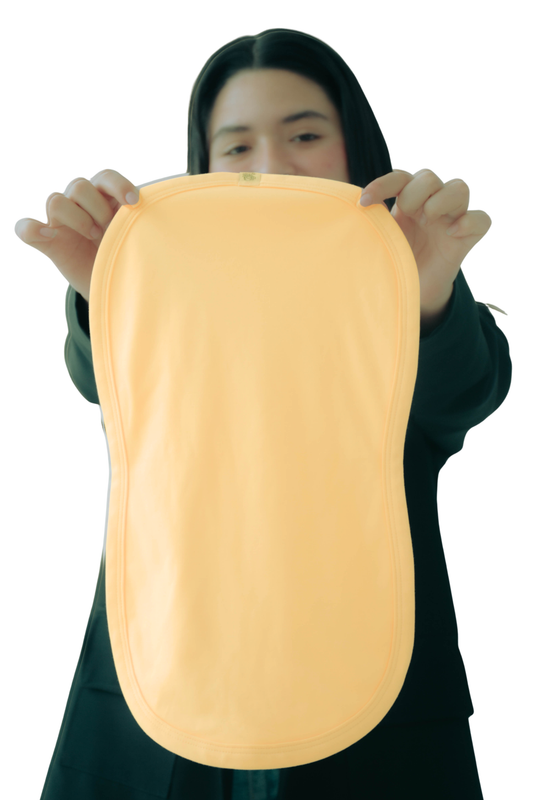 Eve Embrace Baby Burp Cloths - 3 Pack 100% Pima Cotton Absorbent Milk Spit Up Rags - Burping Cloths for Newborn, Girls Boys, Solid Peach